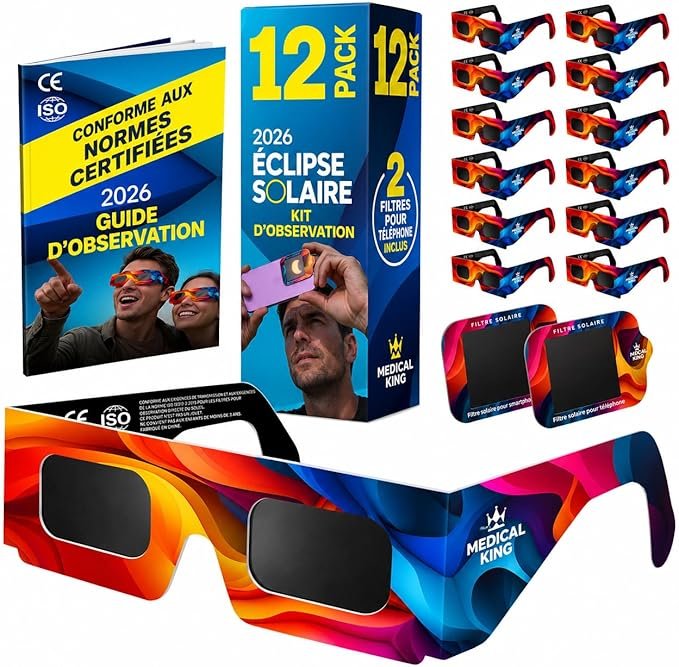 Medical king Lunettes Eclipse Solaire 2026