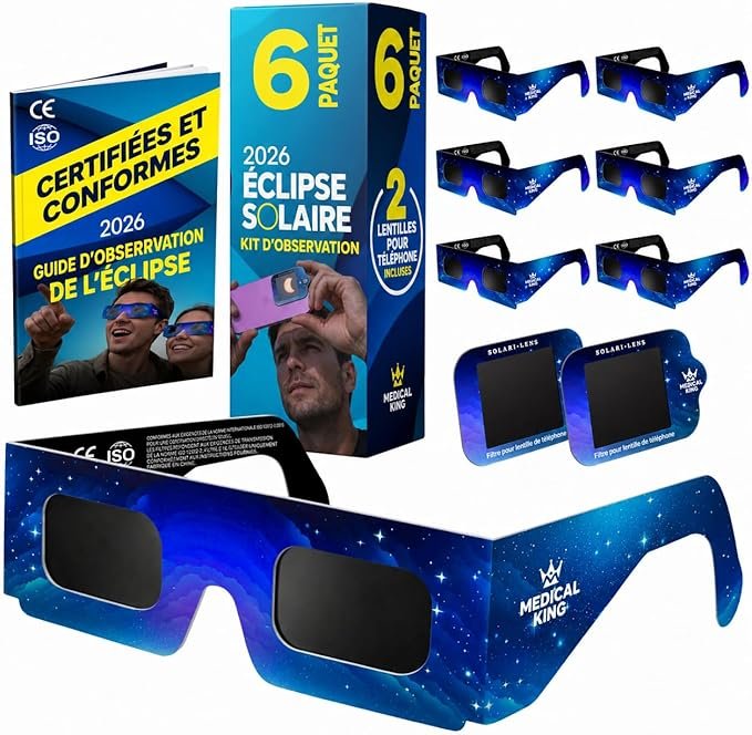 Medical king Lunettes Eclipse Solaire 2026