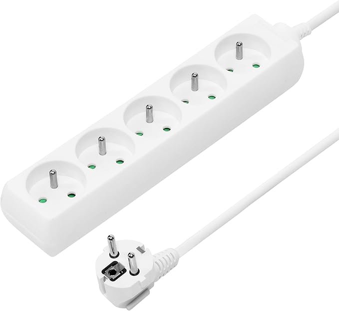 PremiumCord multiprise rallonge 5 m 5 prises