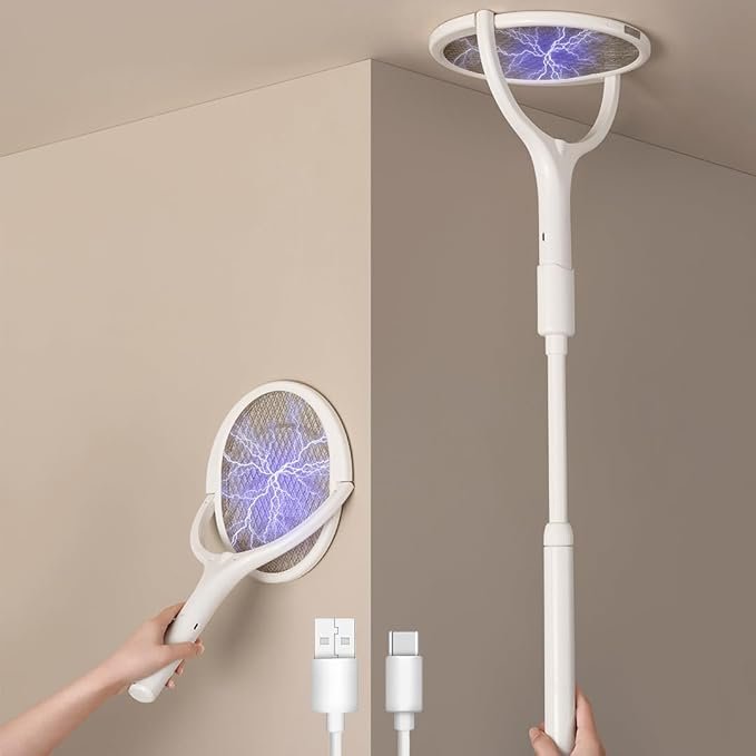 GeckoMan Raquette Moustique Électrique