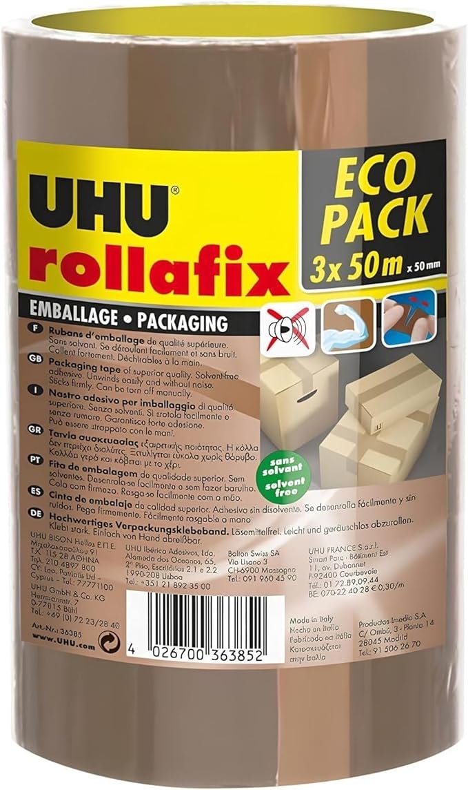 UHU Rollafix ruban marron 3x50 m